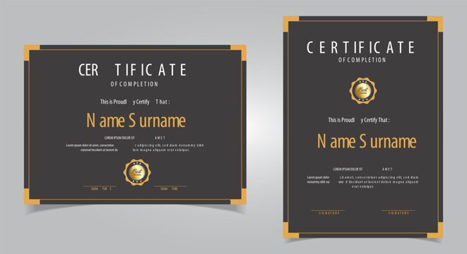 Professional diploma certificate template in premium style