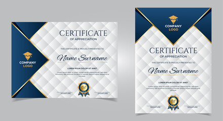 Professional diploma certificate template in premium style