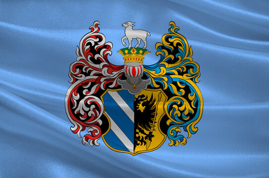 Flag of Szeged in Csongrad County of Hungary