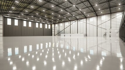 Airplane Hangar Interior 11 