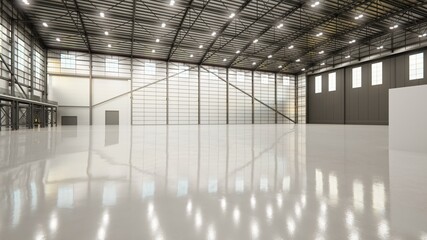 Airplane Hangar Interior 11 