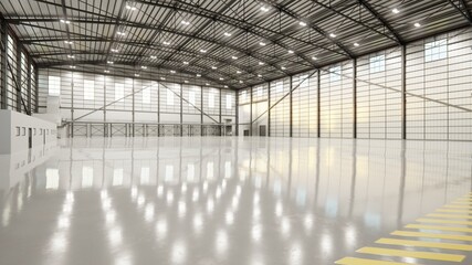 Airplane Hangar Interior 11 