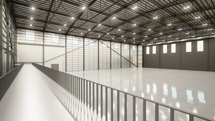 Airplane Hangar Interior 11 