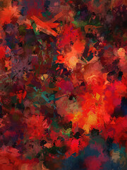Abstract modern digital oil painting background. 