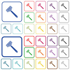 Razor outlined flat color icons