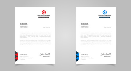 Abstract Letterhead Design Modern Business Letterhead Design Template	
