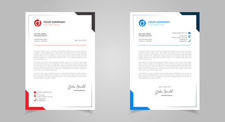 Abstract Letterhead Design Modern Business Letterhead Design Template	
