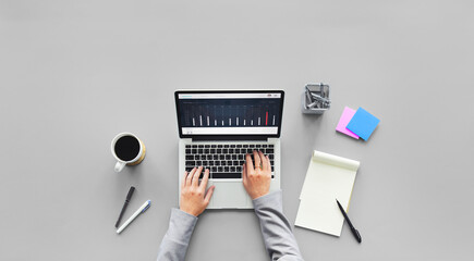 Computer Laptop Research Working Desk Concept