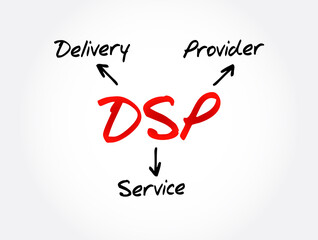 DSP - Delivery Service Provider acronym, business concept background