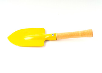 Small shovel gardening isolated on a white background.