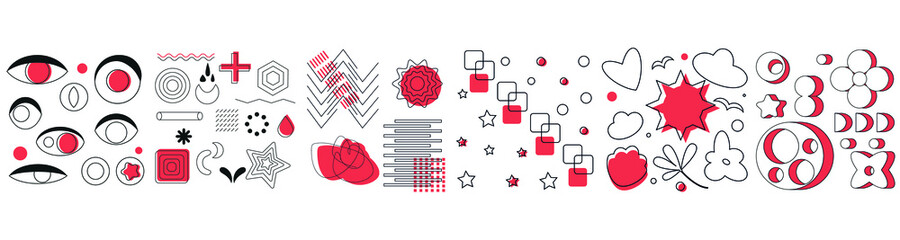 Fancy patterned lots of graphic elements, banner.