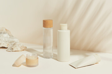 Fototapeta na wymiar Set of skin care package design resource
