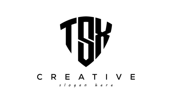 TSX Letters Creative Logo With Shield