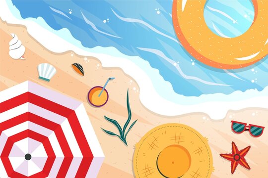 Organic Flat Summer Background For Videocalls