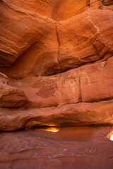 The texture of red rocks in the Valley of Fire, Nevada. Background image of natural pattern