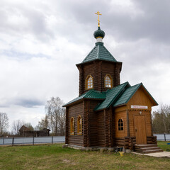 Fototapeta na wymiar rural wooden church