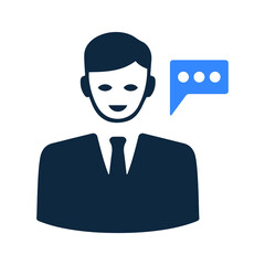 Customer support icon. Simple vector on isolated white background.