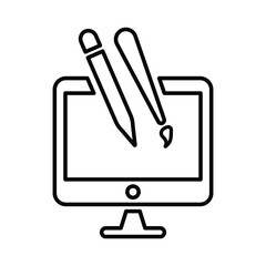 Web design line icon. Outline vector art.