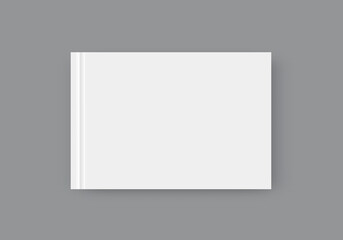 Vector blank magazine on gray background. Template for design