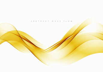 Transparent yellow flow abstract wavy shapes Template brochure, poster, banner, presentation.