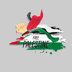 Vector illustration for save Palestine, free Palestine