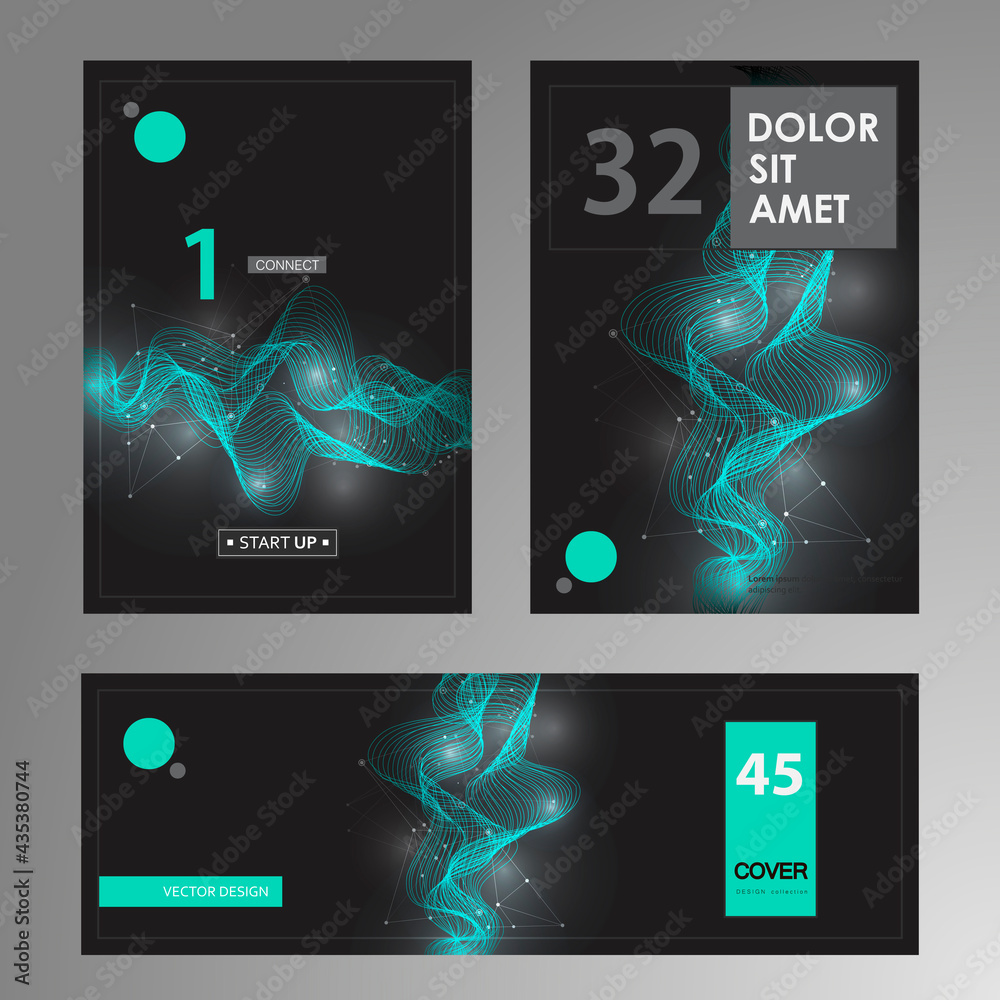 Poster vector smoke. cover design template. presentation modern background