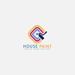 Real estate house painting logo design template. The concept for Painters choice, house paint, repair, painting services.