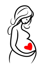 Pregnant woman icon