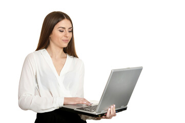 Beautiful woman with laptop