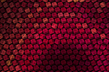 Abstract background for creative design in shades of red with squares pattern