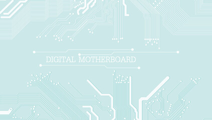 Vector electronic circuit board motherboard digital modern technology vector illustration