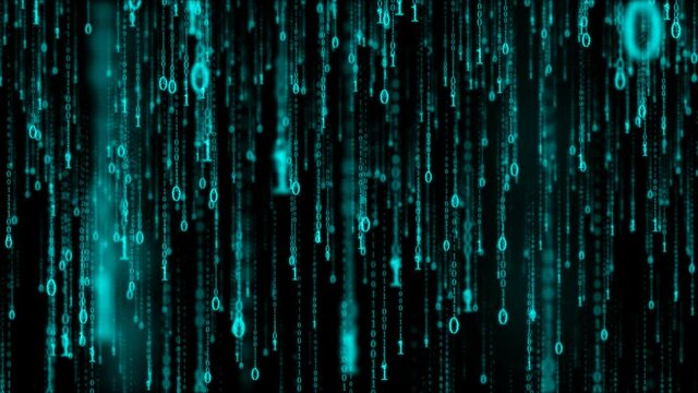 alpha digital rain information flow.