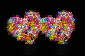 Fantasy heart with abstract motifs for creative design