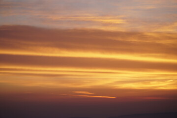 view of the clouds at sunset