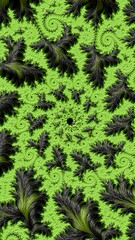 Ornate colourful and digitally generated 3D background