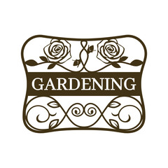 Garden sign or label that says gardensng