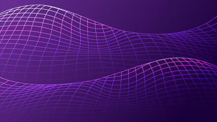 Wavy Net on Violet Background. Vector illustration