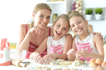 Cute  girls and mother