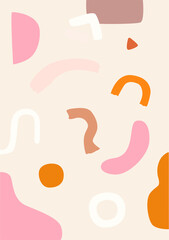 Abstract background with color collage elements. Abstract shapes background.