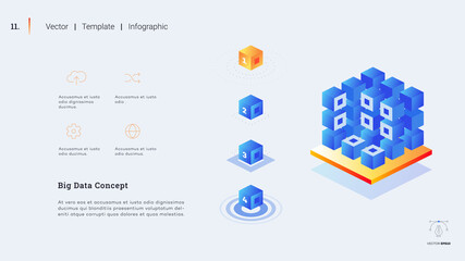 Minimalistic infographic presentation slide.