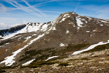 Nieve en el Pico del Lobo. Sierra Norte. Segovia.  Espa&ntilde;a. Europa.