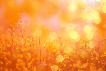 Obraz premium abstract summer background texture of yellow flowers in the field, beautiful nature sunny day wild flower