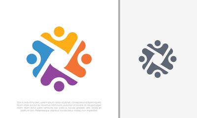 Global Community Logo Icon Elements Template. Community human Logo template vector. Community health care. Abstract Community logo