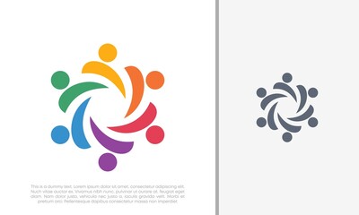 Global Community Logo Icon Elements Template. Community human Logo template vector. Community health care. Abstract Community logo	