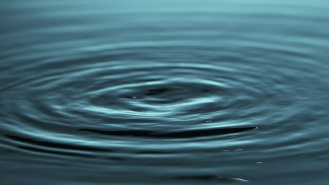 Super slow motion of waving water in circles. Filmed on high speed cinema camera, 1000 fps.