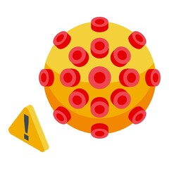 Virus antibiotic resistance icon. Isometric of Virus antibiotic resistance vector icon for web design isolated on white background