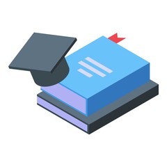 Graduation student schedule icon. Isometric of Graduation student schedule vector icon for web design isolated on white background