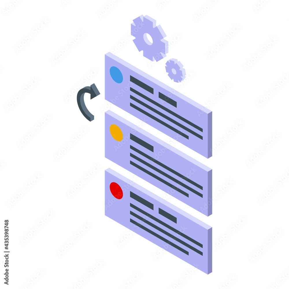 Aufkleber task schedule message icon. isometric of task schedule message vector icon for web design isolated o