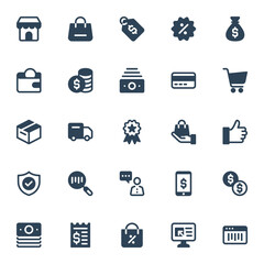 Glyph icons for e-Commerce.