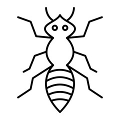 Vector Ant Outline Icon Design